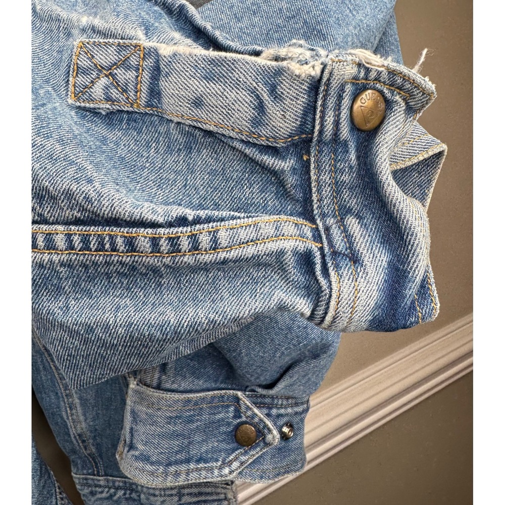 Vintage Georges Marciano for Guess Denim Jacket XL Blue Acid Wash Trucker 80/90s - Picture 7 of 7